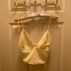 Yellow Cropped Tank, XS Superdown at Revolve